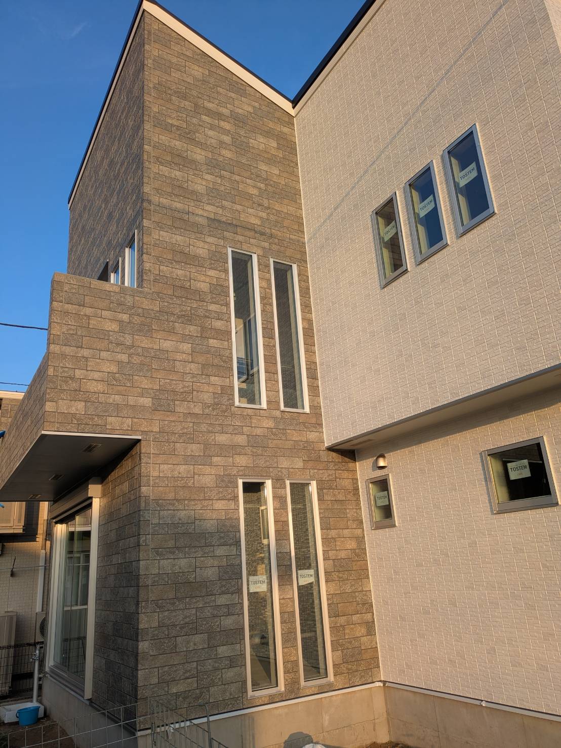 外装工事の様子